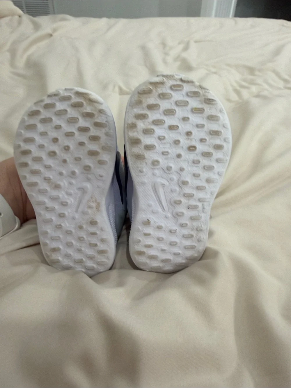 Nike Kids Gray and Navy Velcro Athletic Sneakers